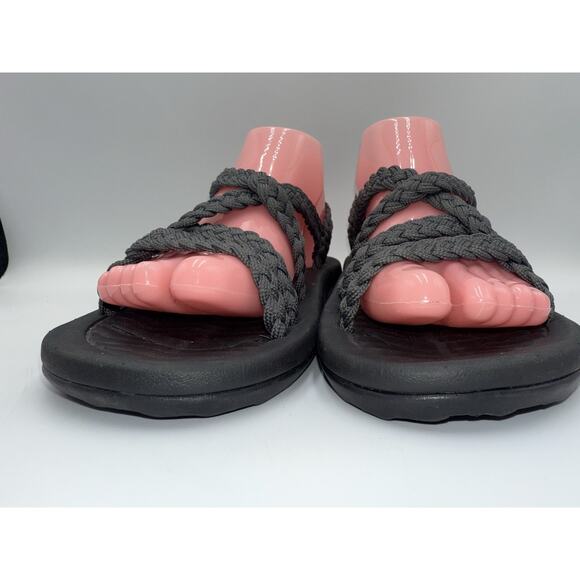 MEGNYA Women's Size 8 Black Comfortable Walking Sandals with Arch Support - Picture 5 of 15